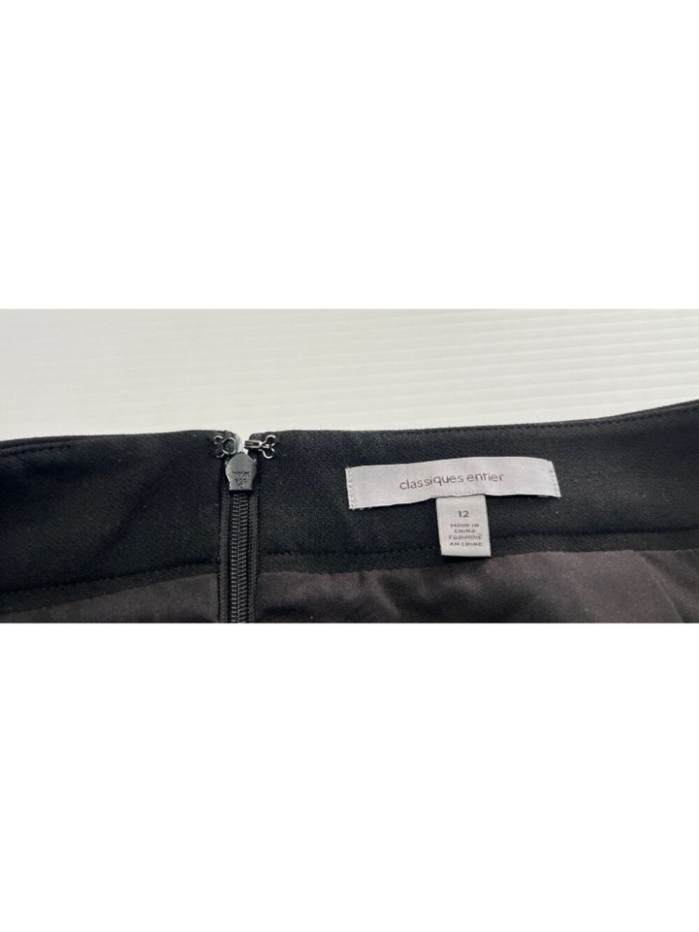 Classiques Entier Black Midi Skirt Size 12 NWT Front Slit Career Office Work - Picture 13 of 15
